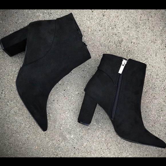 Qupid Meier Black Platform Chunky Pointed - Picture 5 of 6